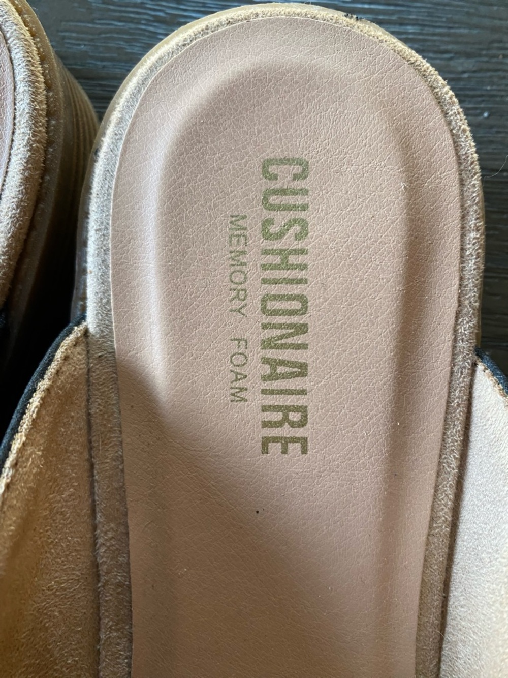 Cushionaire Black Suede Slip-On Loafer Mules - Picture 4 of 4